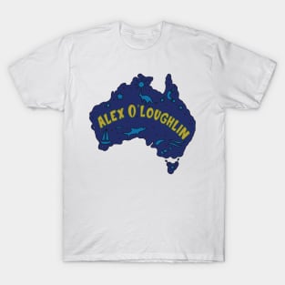 AUSSIE MAP ALEX O'LOUGHLIN T-Shirt